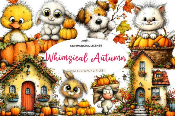 Download Whimsical Autumn Farm Clipart - Autumn Collection