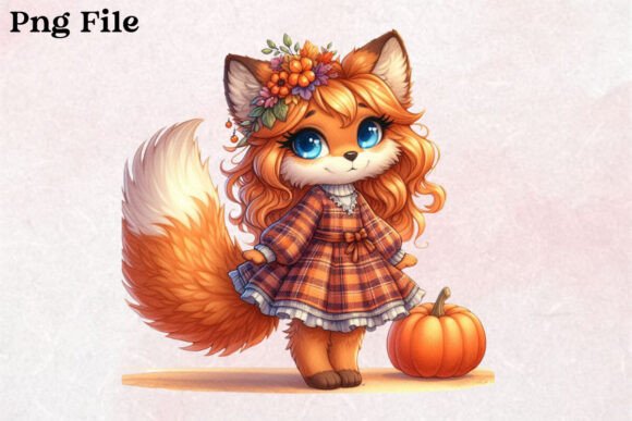 Download Autumn Baby Fox Clipart PNG - Autumn Collection