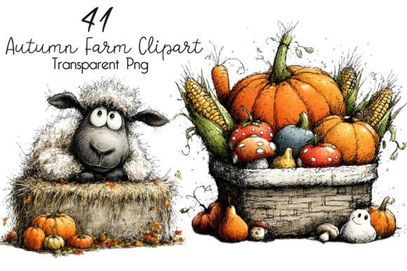 Download Whimsical Autumn Farm Clipart - Autumn Collection