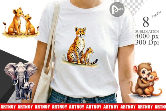 Download Watercolor Safari Nursery Sublimation - Safari nursery Collection