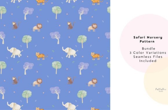 Download Blue Safari Nursery Pattern - Safari nursery Collection
