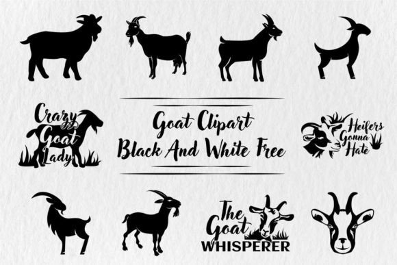 Download Goat Clipart Black and White Free - Goat Collection