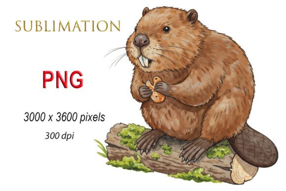 Download Beaver PNG Watercolor Autumn Sublimation - Autumn Collection
