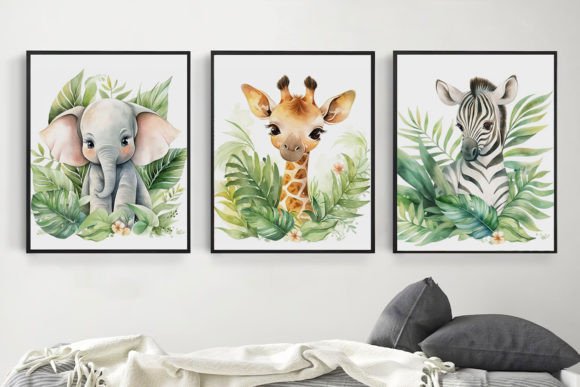 Download Safari Nursery Print Wall Art Set of 3 - Safari nursery Collection