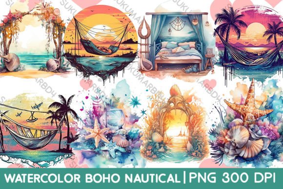 Download Watercolor Boho Nautical Clipart - Nautical clipart Collection