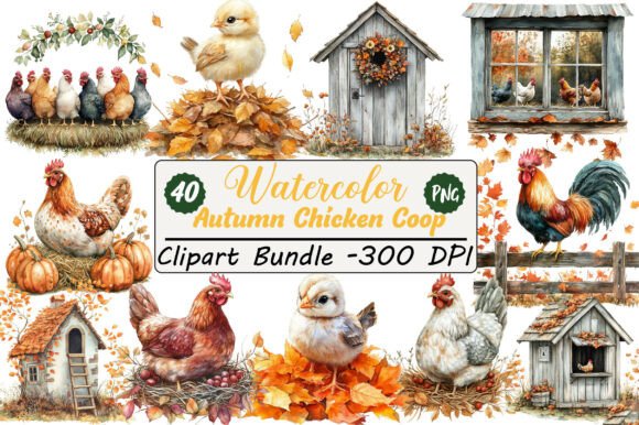 Download Autumn Chicken Coop Clipart - Autumn Collection