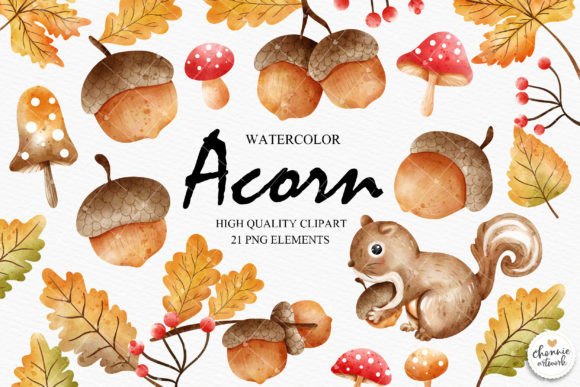 Download Acorn Clipart, Autumn Leaves Clipart - Autumn Collection