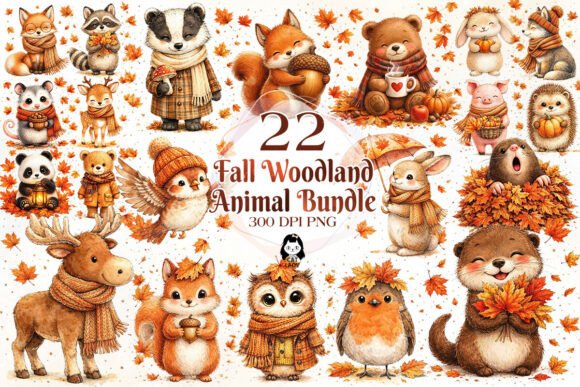 Download Autumn Fall Woodland Animals PNG Clipart - Autumn Collection