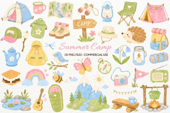 Download Camp Nursery Clipart Woodland Animals - Premium Bundle