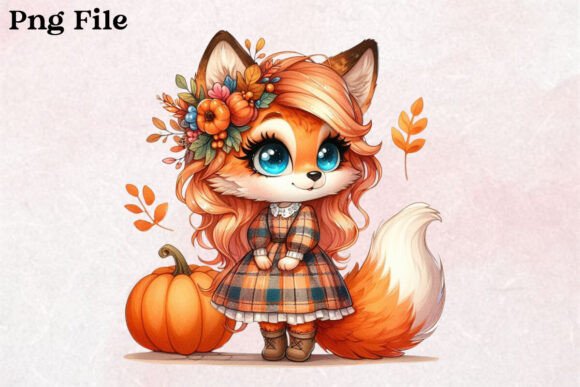 Download Autumn Baby Fox Clipart PNG - Autumn Collection